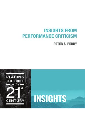 cover image of Insights from Performance Criticism